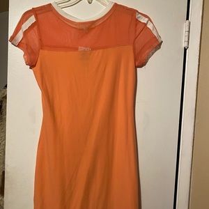 Sporty Mesh Dress in Coral pink